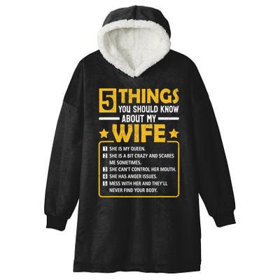 5 Things You Should Know About My Wife Funny Mommy Hooded Wearable Blanket