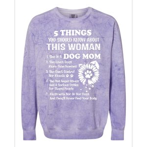 5 Things You Should Know About This She Is A Dog Mom Cool Gift Colorblast Crewneck Sweatshirt