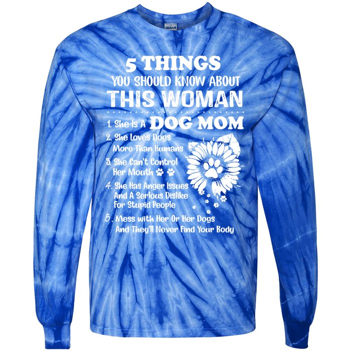 5 Things You Should Know About This She Is A Dog Mom Cool Gift Tie-Dye Long Sleeve Shirt