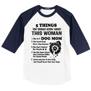 5 Things You Should Know About This She Is A Dog Mom Cool Gift Baseball Sleeve Shirt