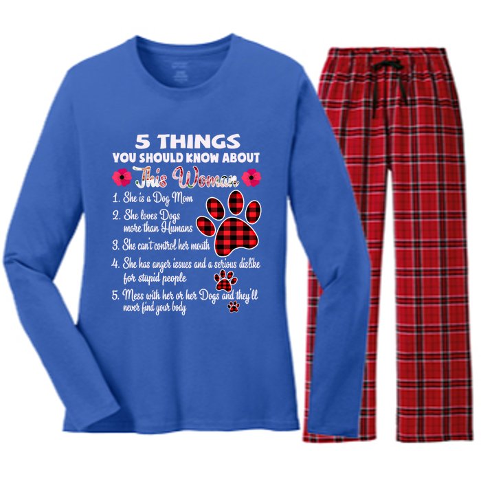 5 Things You Should Know About This She Is A Dog Mom Gift Women's Long Sleeve Flannel Pajama Set 