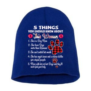 5 Things You Should Know About This She Is A Dog Mom Gift Short Acrylic Beanie