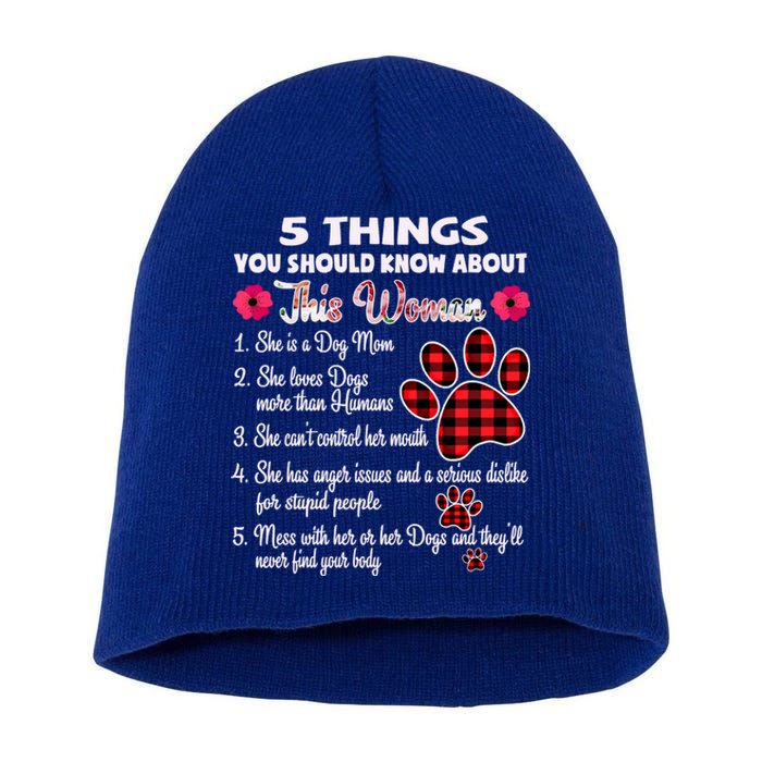 5 Things You Should Know About This She Is A Dog Mom Gift Short Acrylic Beanie