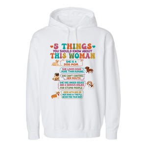 5 Things You Should Know About This She Is A Dog Mom Great Gift Garment-Dyed Fleece Hoodie