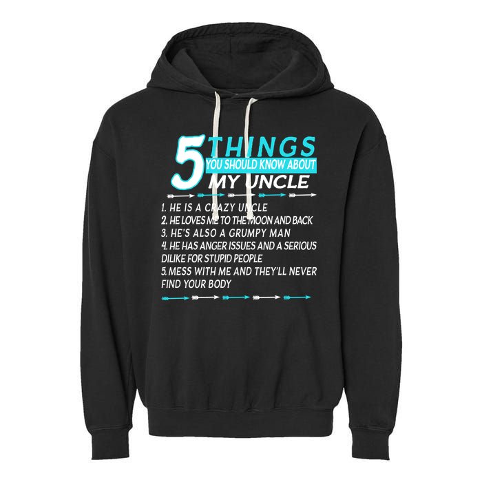 5 Things You Should Know About My Uncle Funny Garment-Dyed Fleece Hoodie