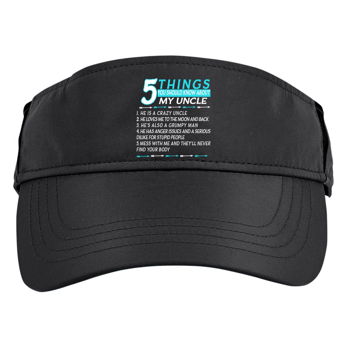 5 Things You Should Know About My Uncle Funny Adult Drive Performance Visor