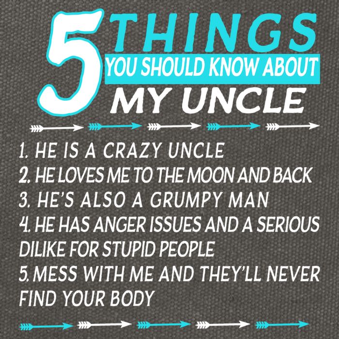 5 Things You Should Know About My Uncle Funny Cotton Canvas Backpack