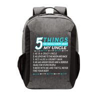 5 Things You Should Know About My Uncle Funny Vector Backpack
