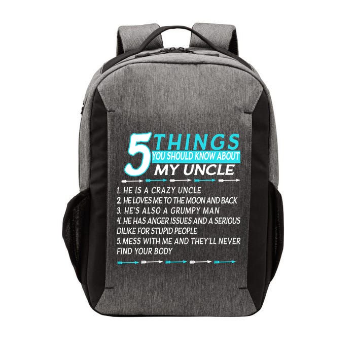 5 Things You Should Know About My Uncle Funny Vector Backpack