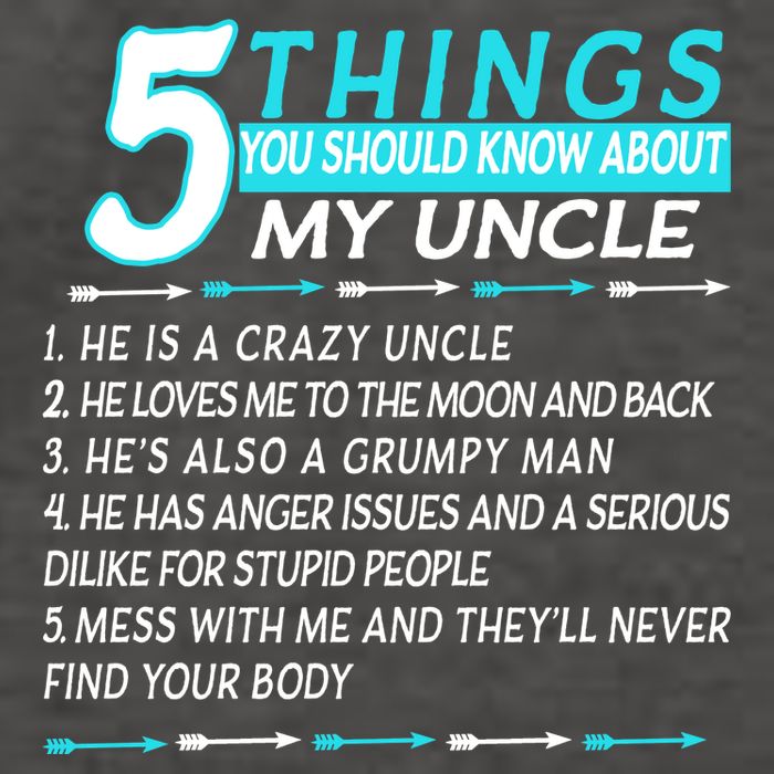 5 Things You Should Know About My Uncle Funny Vector Backpack