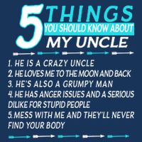 5 Things You Should Know About My Uncle Funny Cool Comfort Performance Bucket Hat
