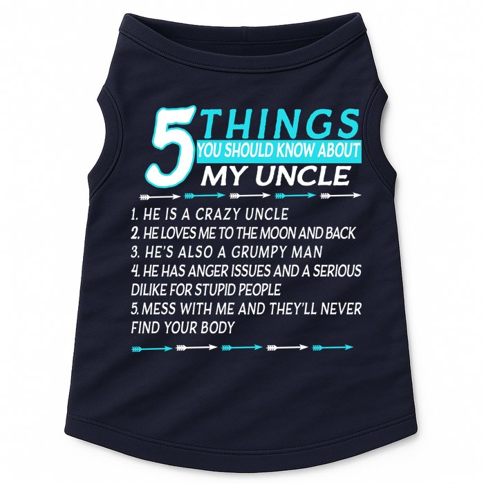 5 Things You Should Know About My Uncle Funny Doggie Tank