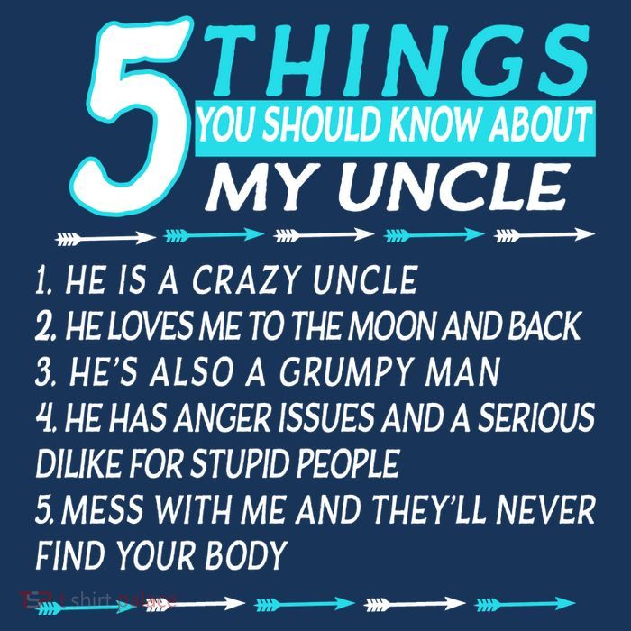 5 Things You Should Know About My Uncle Funny Sweatshirt