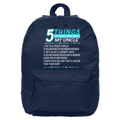 5 Things You Should Know About My Uncle Funny 16 in Basic Backpack