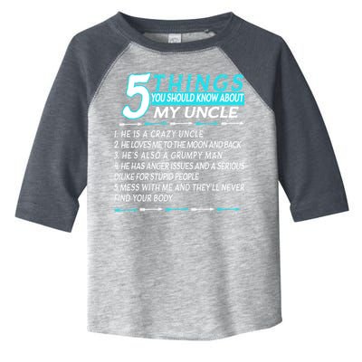 5 Things You Should Know About My Uncle Funny Toddler Fine Jersey T-Shirt