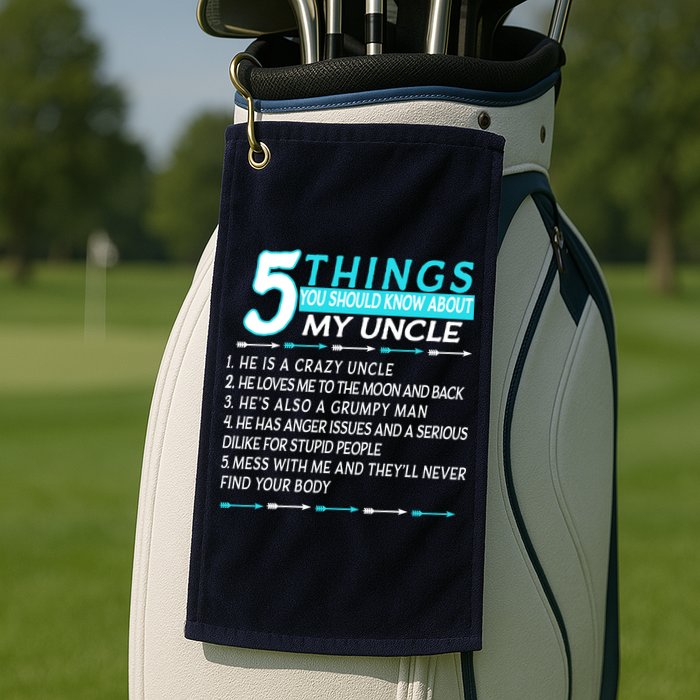 5 Things You Should Know About My Uncle Funny Golf Towel