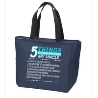 5 Things You Should Know About My Uncle Funny Zip Tote Bag