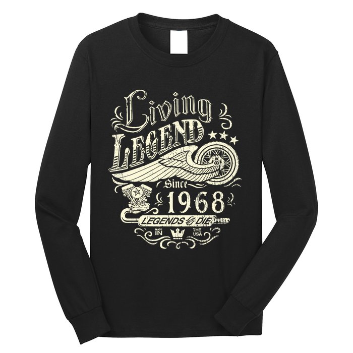 55th vintage Birthday 55 Living Legend Never Die 1968 Birthday Long Sleeve Shirt