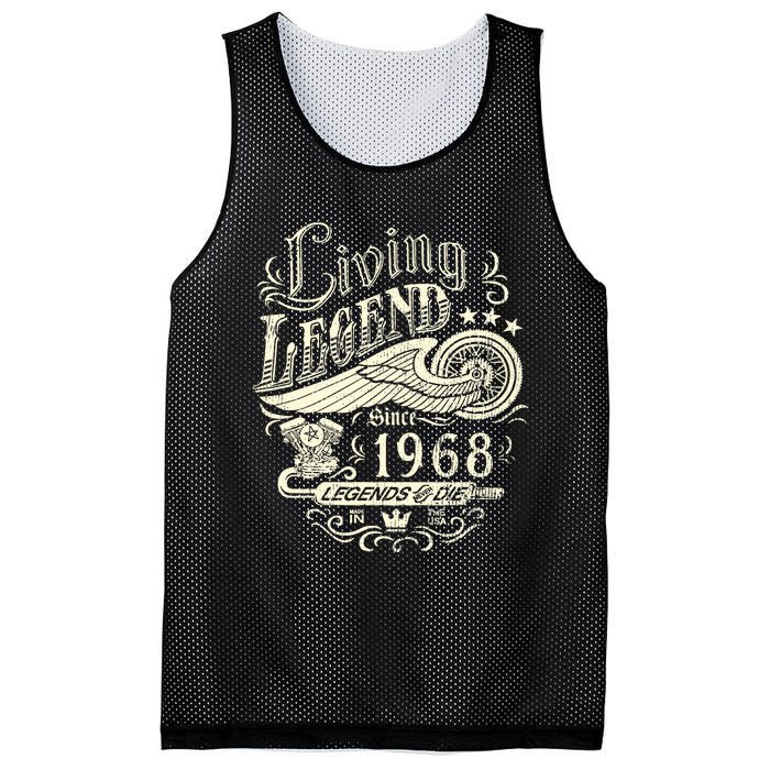 55th vintage Birthday 55 Living Legend Never Die 1968 Birthday Mesh Reversible Basketball Jersey Tank