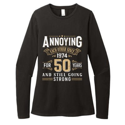 50th Wedding Anniversary Annoying Each Other Since 1974 Womens CVC Long Sleeve Shirt