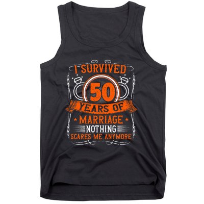 50th Wedding Anniversary 50 Years Married Husband & Wife Tank Top