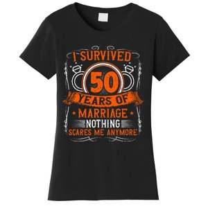 50th Wedding Anniversary 50 Years Married Husband & Wife Women's T-Shirt