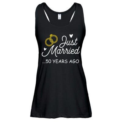 50th Wedding Anniversary Just Married 50 Years Ago Ladies Essential Flowy Tank