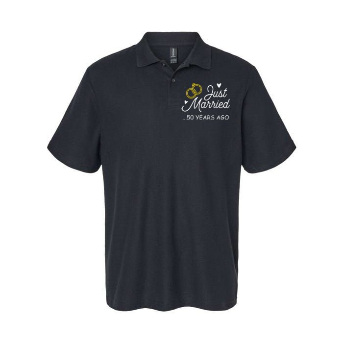 50th Wedding Anniversary Just Married 50 Years Ago Softstyle Adult Sport Polo