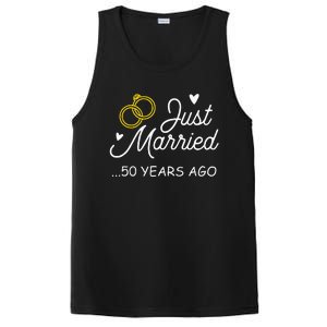 50th Wedding Anniversary Just Married 50 Years Ago PosiCharge Competitor Tank