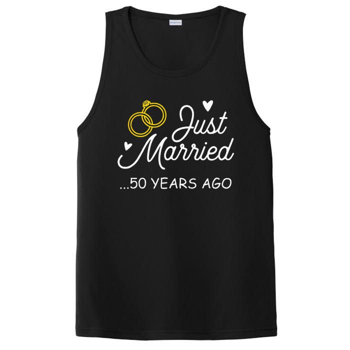 50th Wedding Anniversary Just Married 50 Years Ago PosiCharge Competitor Tank