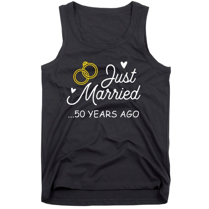 50th Wedding Anniversary Just Married 50 Years Ago Tank Top