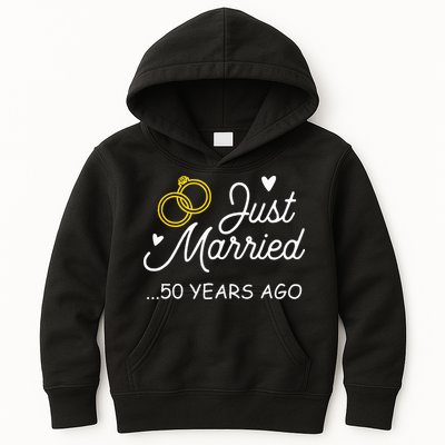 50th Wedding Anniversary Just Married 50 Years Ago Kids Hoodie