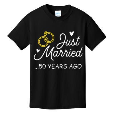50th Wedding Anniversary Just Married 50 Years Ago Kids T-Shirt