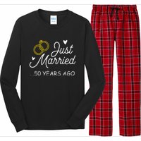 50th Wedding Anniversary Just Married 50 Years Ago Long Sleeve Pajama Set