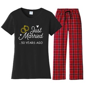 50th Wedding Anniversary Just Married 50 Years Ago Women's Flannel Pajama Set