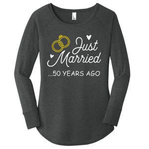 50th Wedding Anniversary Just Married 50 Years Ago Women's Perfect Tri Tunic Long Sleeve Shirt