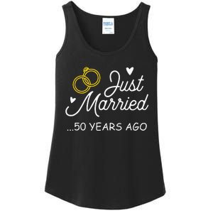 50th Wedding Anniversary Just Married 50 Years Ago Ladies Essential Tank