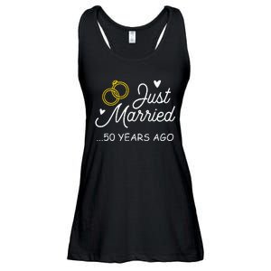 50th Wedding Anniversary Just Married 50 Years Ago Ladies Essential Flowy Tank