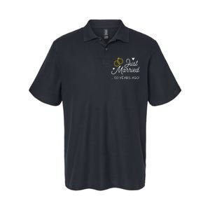 50th Wedding Anniversary Just Married 50 Years Ago Softstyle Adult Sport Polo