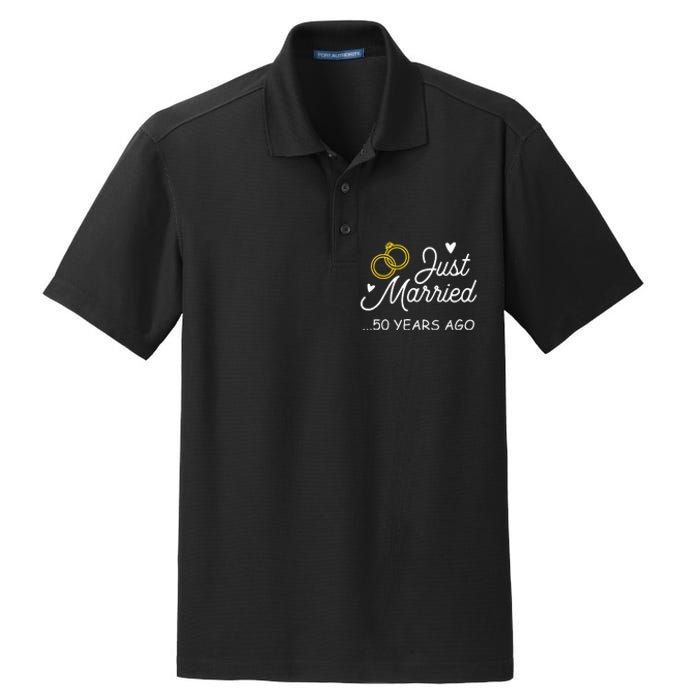 50th Wedding Anniversary Just Married 50 Years Ago Dry Zone Grid Polo