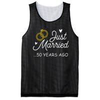 50th Wedding Anniversary Just Married 50 Years Ago Mesh Reversible Basketball Jersey Tank