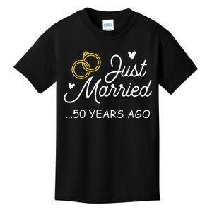 50th Wedding Anniversary Just Married 50 Years Ago Kids T-Shirt