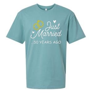 50th Wedding Anniversary Just Married 50 Years Ago Sueded Cloud Jersey T-Shirt