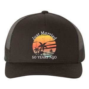 50th Wedding Anniversary Cruise Just Married 50 Years Yupoong Adult 5-Panel Trucker Hat