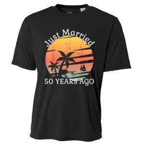 50th Wedding Anniversary Cruise Just Married 50 Years Cooling Performance Crew T-Shirt