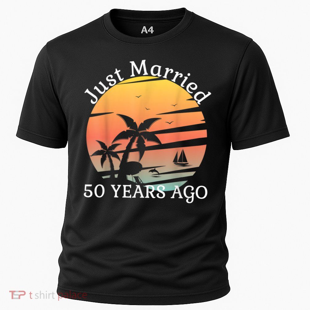 50th Wedding Anniversary Cruise Just Married 50 Years Performance Shirt
