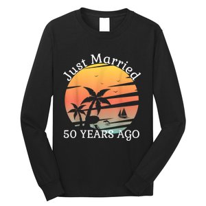 50th Wedding Anniversary Cruise Just Married 50 Years Long Sleeve Shirt