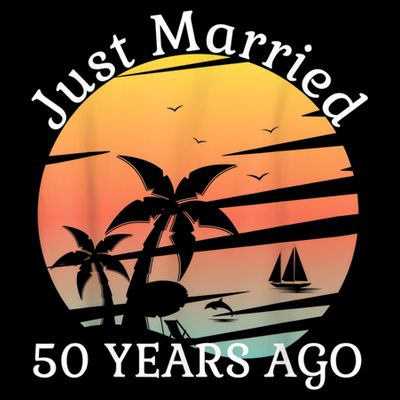 50th Wedding Anniversary Cruise Just Married 50 Years T-Shirt