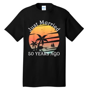 50th Wedding Anniversary Cruise Just Married 50 Years Tall T-Shirt