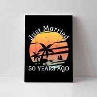 50th Wedding Anniversary Cruise Just Married 50 Years Canvas